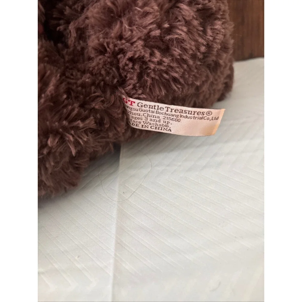 GT Gentle Treasures Stuffed Brown Bear Plush Winter Plaid Scarf and Hat Cozy 18